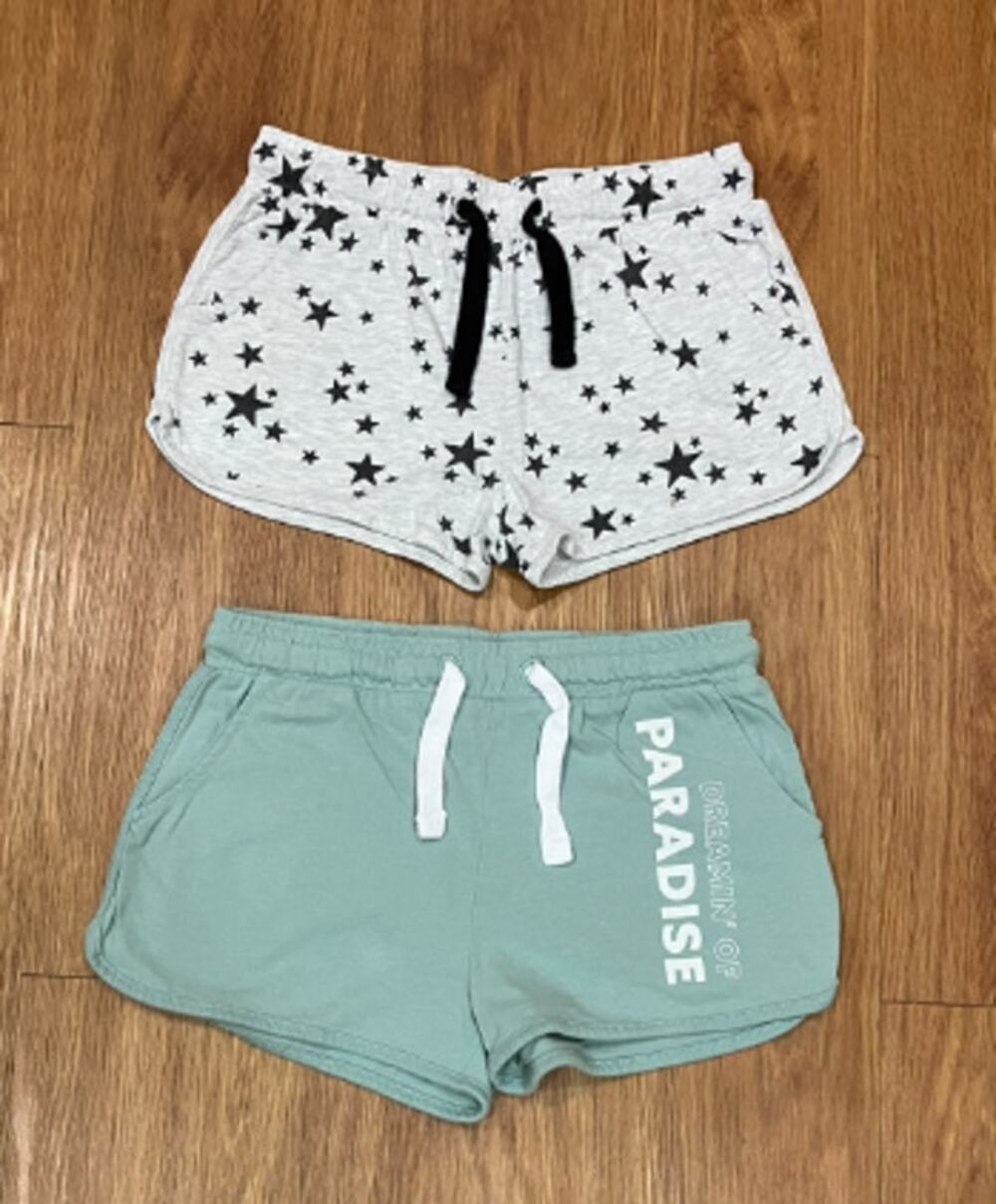 Page One Young Girls Sprinter Running Printed Shorts 8-10 Y